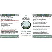 Amrita Lion's Mane Alcohol-Free Tincture